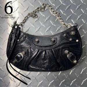 Balenciaga Mini Le Cagole Chain Bag in Black